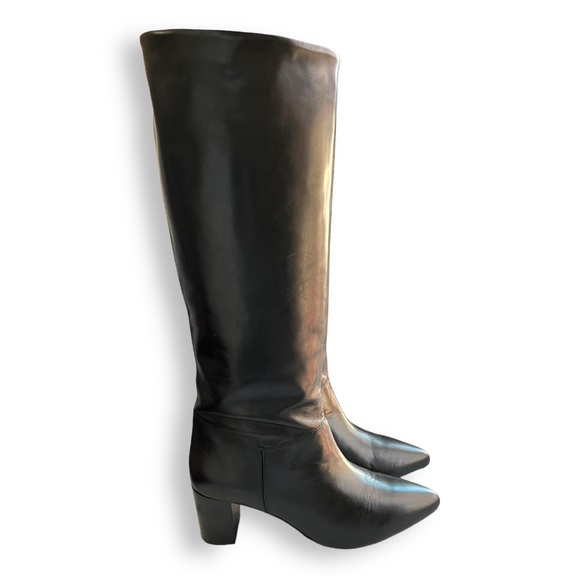 Rivecour Shoes - Rivecour Number 291 Tall knee high Genuine Black leather Luxury Heeled Boots